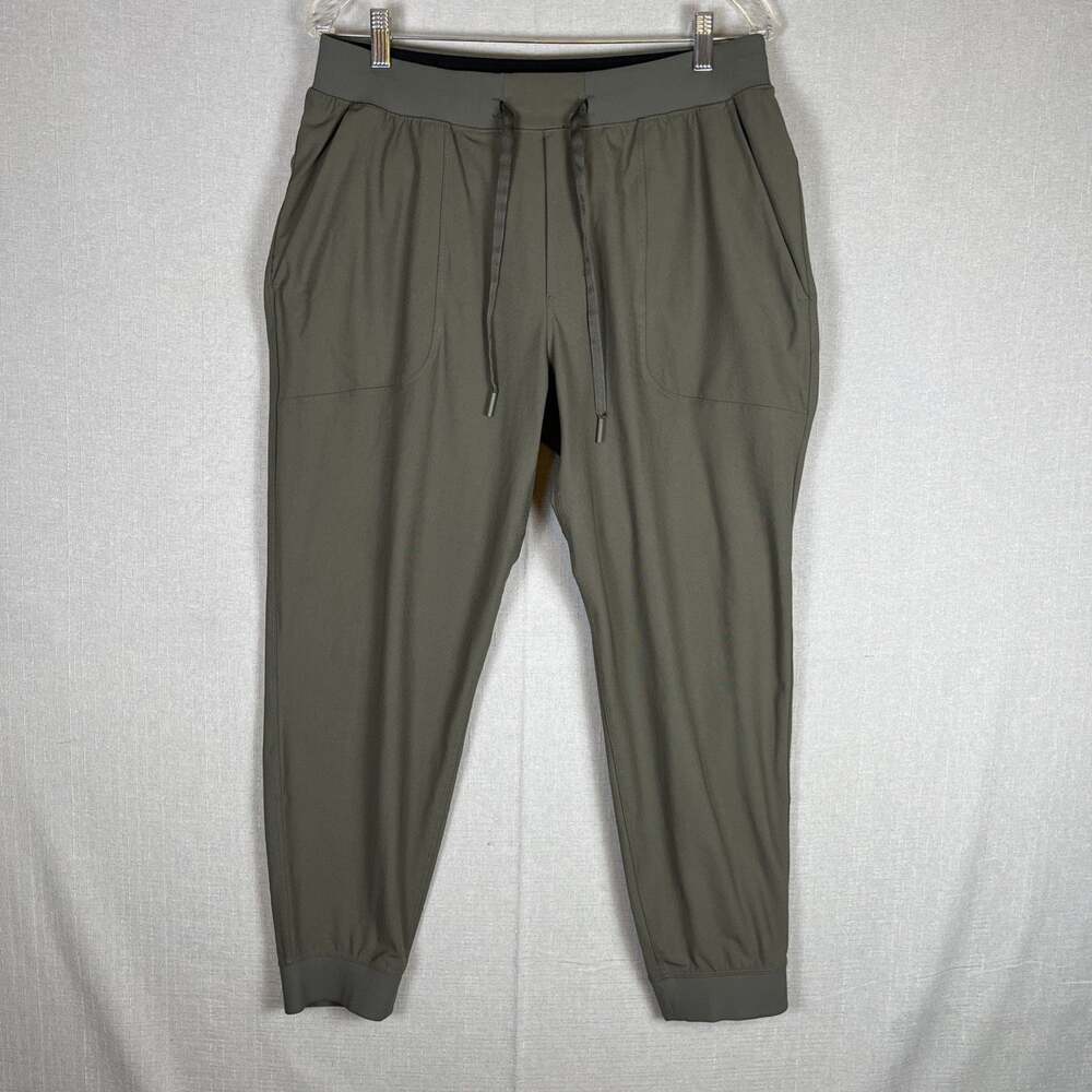 Lululemon ABC Jogger Green Mens Size L Slim Fit Tapered Pants LM5AQ8S Joggers